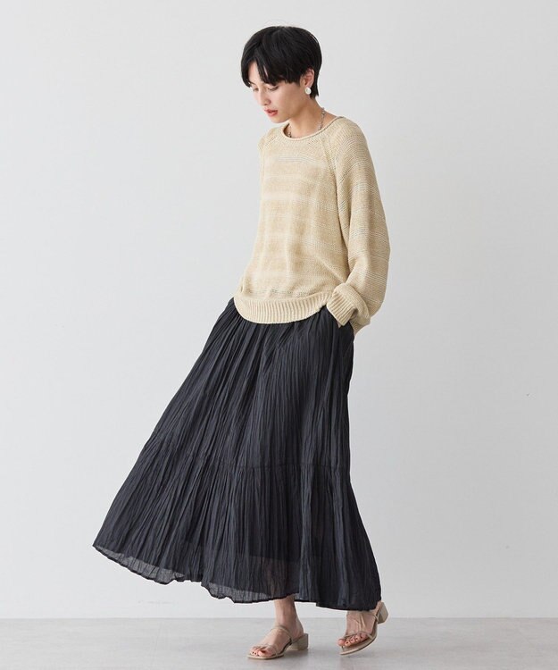 AMERICAN HOLIC 透かし編みニットプルオーバー Beige