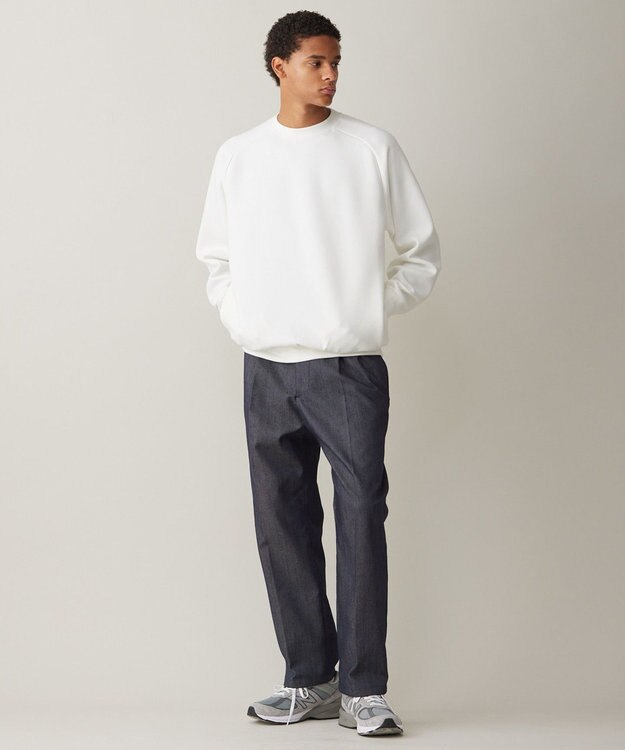 UNFILO MENS 【新色追加】FINE MOVE デニム タックパンツ [24年商品] ネイビー