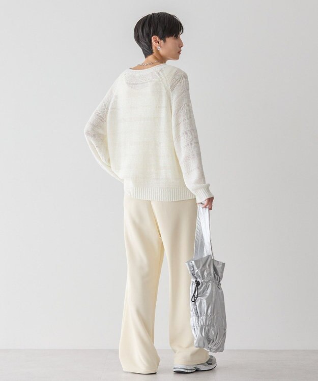 AMERICAN HOLIC 透かし編みニットプルオーバー Ivory