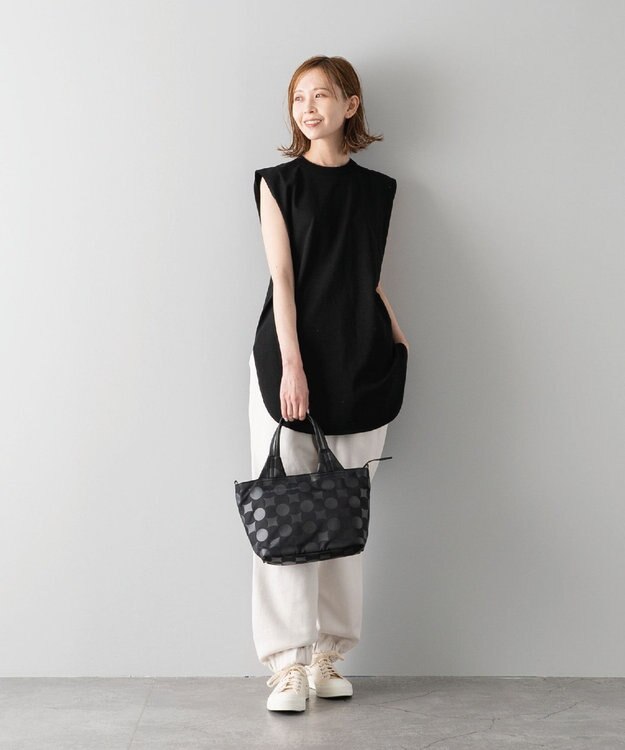 MIYABIYA La quoh with kirakaracho 南蛮七宝ベーシックプリント スモールトート 玄(ブラック)