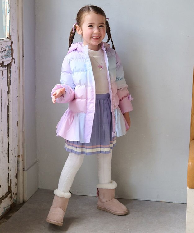 ANY KIDS プリーツニットスカート サックスブルー