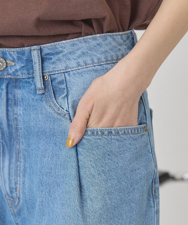 AMERICAN HOLIC ミドルオンスロールアップデニムパンツ Light Indigo