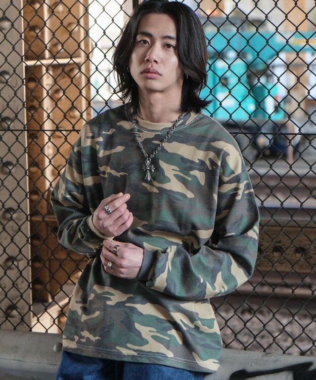 WEGO ワッフルパターンT（LS） 柄1