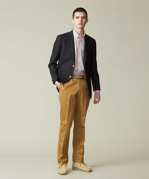 J.PRESS MEN 【定番 / 不朽の名作】ペピンメリノトロピカル 紺ブレザー / 金釦 / 背抜き / Authentic-Fit ネイビー系