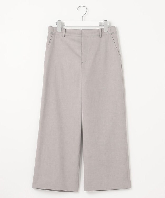 J.PRESS LADIES 【WEB限定カラーあり・セットアップ対応・洗える・撥水・防汚】コットンFITTYシャーク ワイド アンクル パンツ ベージュ系