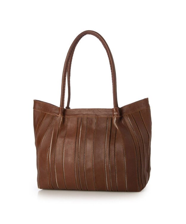 UNBILLION ピークスピーク PEAKS PEAK / ソフトレザーマルチストライプトート ブラウン