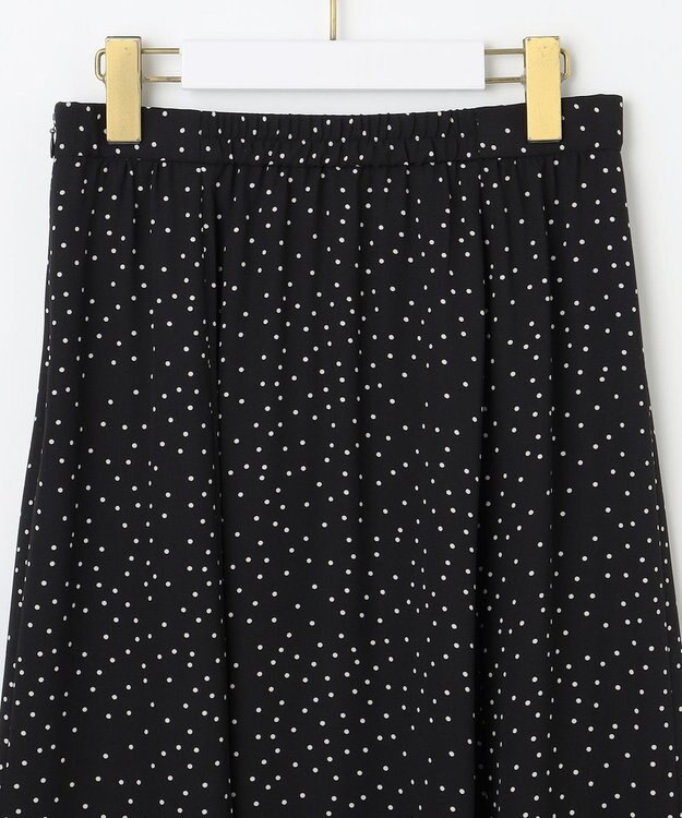 ANY SIS 【洗える】マーメイド フレアスカート ブラックドット