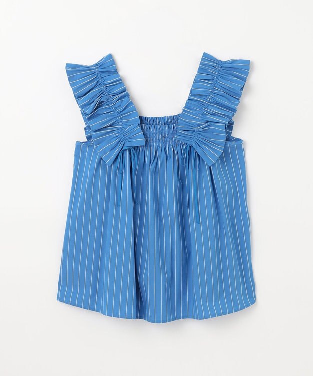 GRACE CONTINENTAL ショルダーフリルトップ ブルー