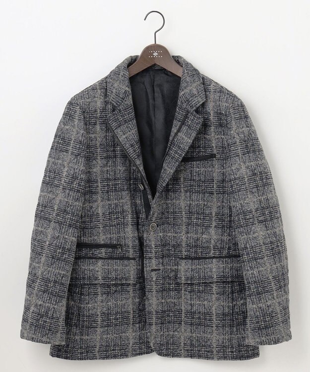 JOSEPH ABBOUD 【ストレッチ/イタリア素材/軽量】 イタリア素材使用・スライバーチェックジャケット ライトグレー系4