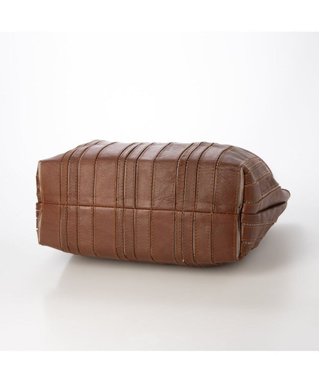 UNBILLION ピークスピーク PEAKS PEAK / ソフトレザーマルチストライプトート ブラウン