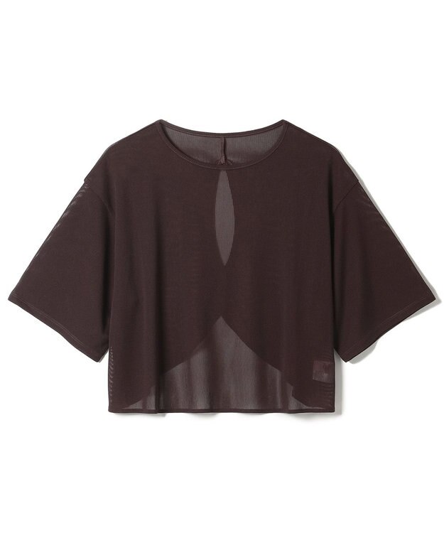 Chacott Chacott BALANCE シアーリブバックシャンTシャツ ダークブラウン