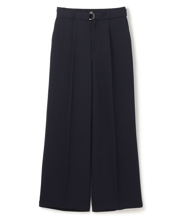 BEIGE， 【洗える・Precious 4月号掲載】JASMINE / ベルト付きワイドストレートパンツ Navy