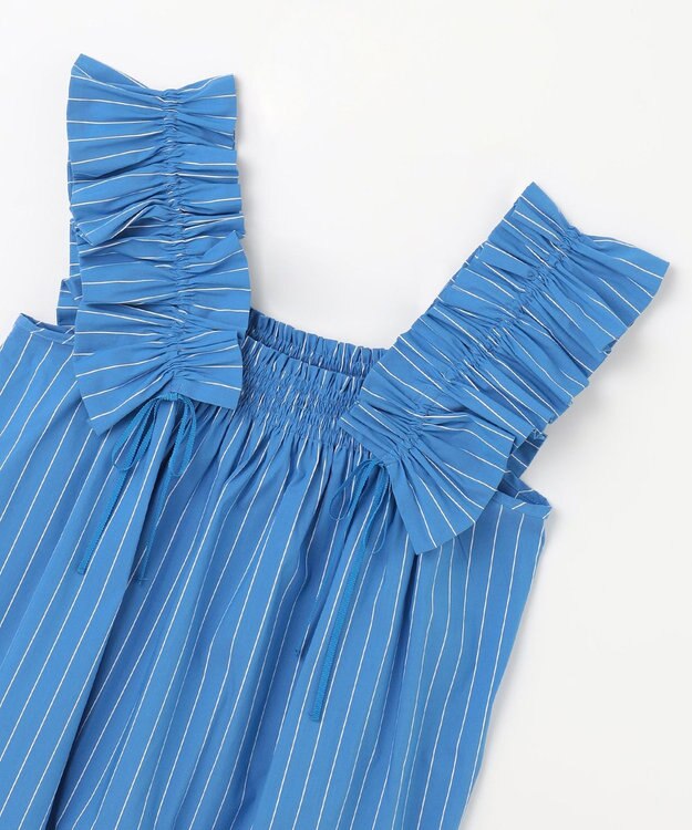 GRACE CONTINENTAL ショルダーフリルトップ ブルー