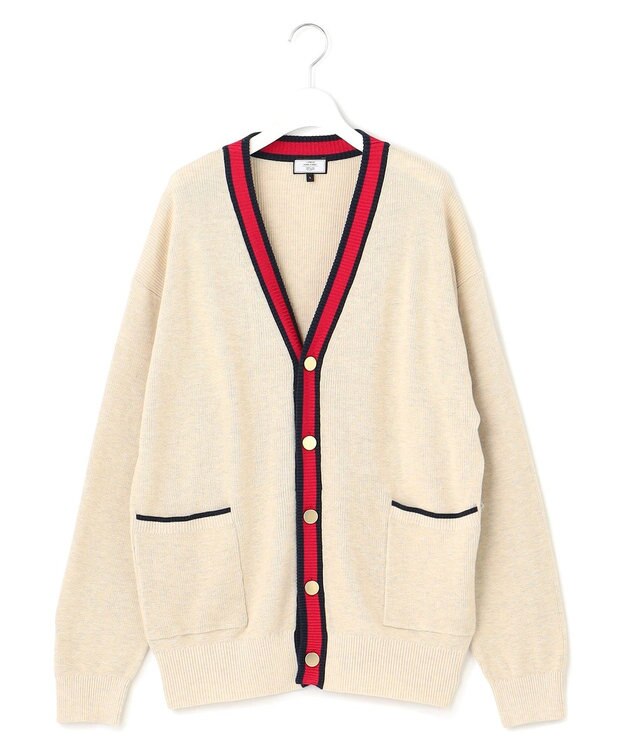 J.PRESS YORK STREET 【UNISEX】コットンベーシック カーディガン アイボリー系