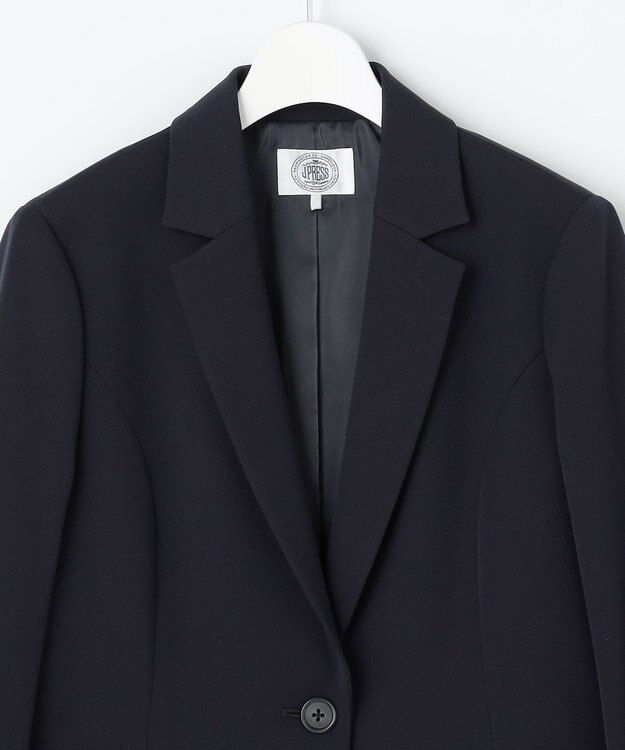 J.PRESS LADIES L 【洗える】T/Rアルガンシルク テーラード ジャケット ネイビー系