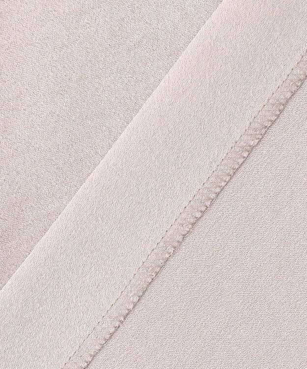 ICB 【洗える】 サテンクレープ Tブラウス パールグレー系