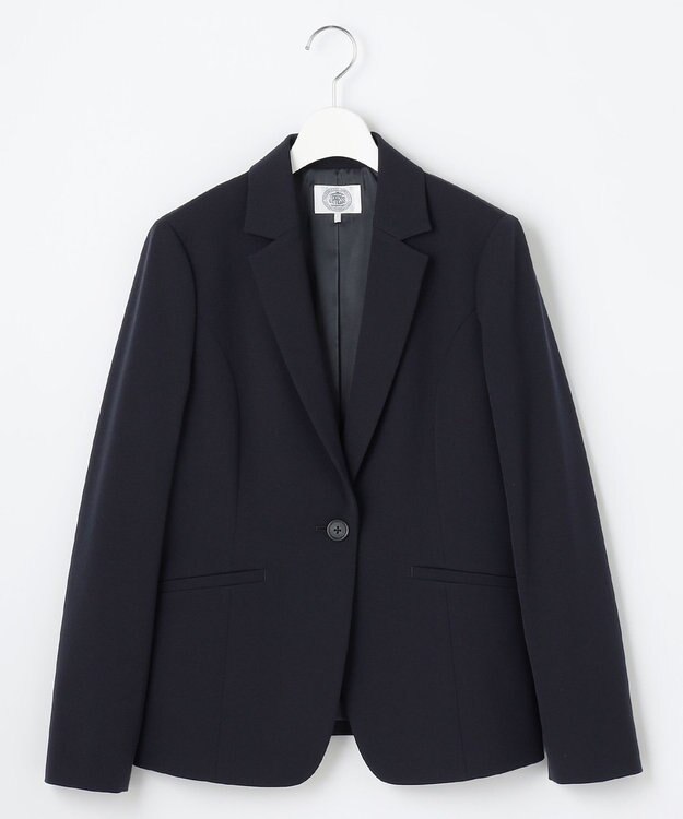 J.PRESS LADIES L 【洗える】T/Rアルガンシルク テーラード ジャケット ネイビー系
