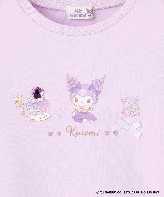 ANY KIDS 【マイメロディ＆クロミ×ANY KIDS】長袖Tシャツ ラベンダー×クロミ