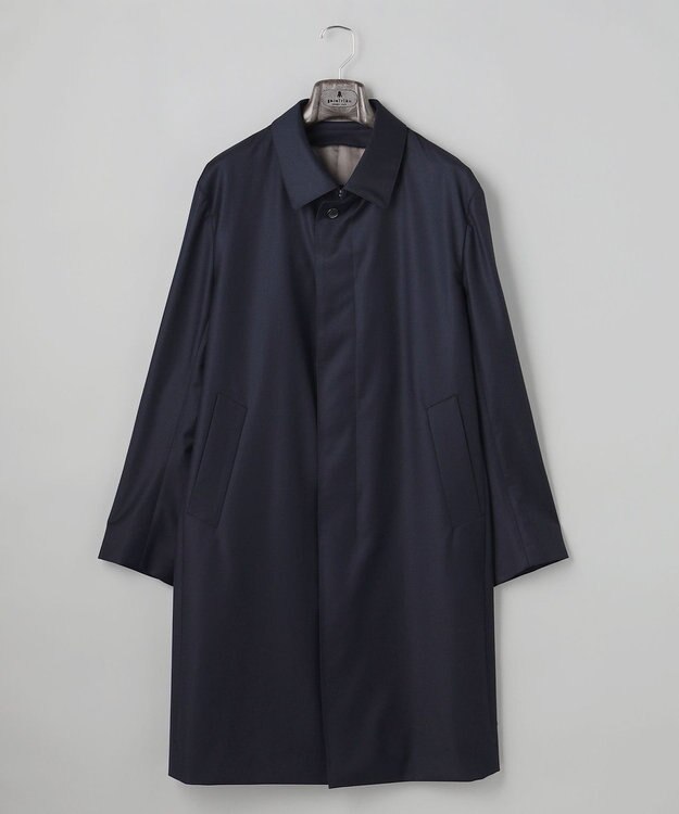 GOTAIRIKU 【Zegna/ゼニア】TROFEOラミネートロング ステンカラーコート ネイビー系