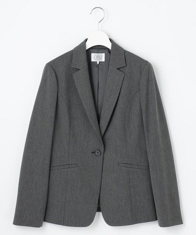 J.PRESS LADIES L 【洗える】T/Rアルガンシルク テーラード ジャケット ライトグレー系