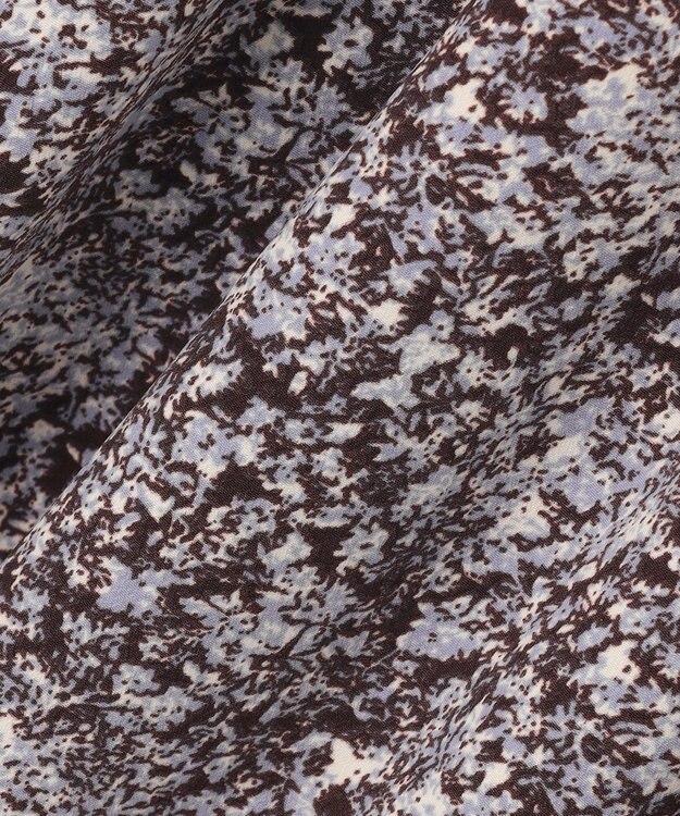 ANY SIS 【洗える】ラインポイントフラワー スカート ブルー系