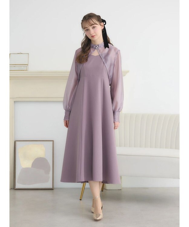 earth music&ecology ＳＥＴ２点ボレロ＋キャミワンピース Pink