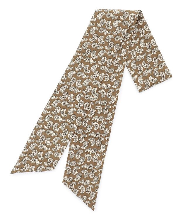 J.PRESS MEN ハンドプリントペイズリー ネッカチーフ ブラウン系6