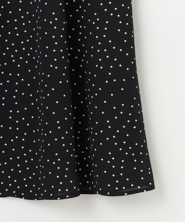 ANY SIS 【洗える】マーメイド フレアスカート ブラックドット