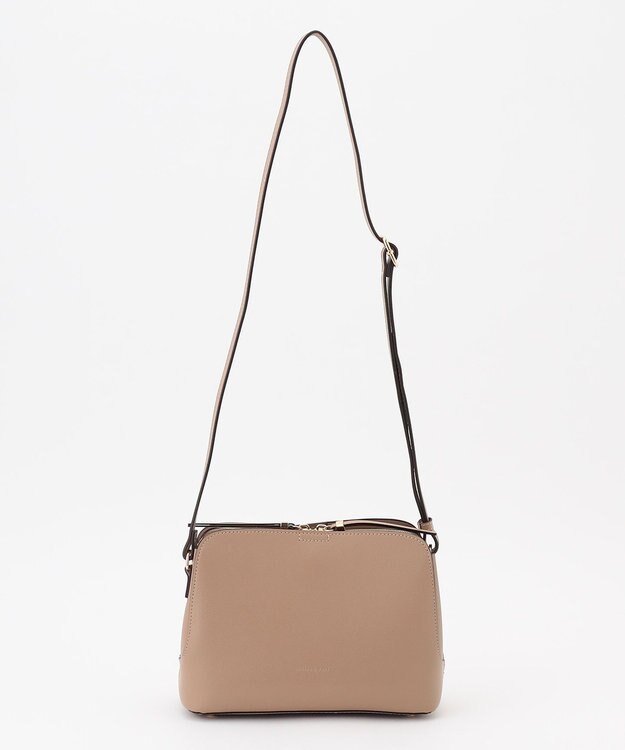 LA BAGAGERIE 【maison vert】 【超軽量・多収納】バイカラーリボンショルダーバッグ グレージュ