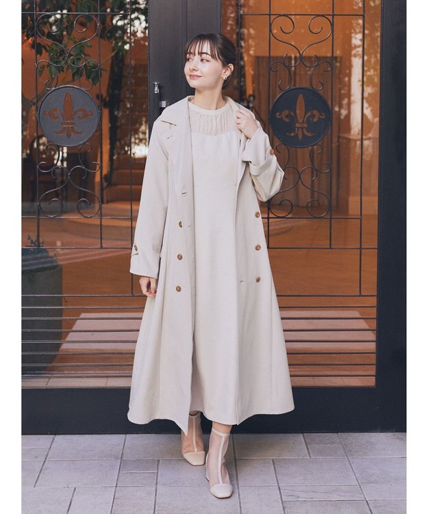earth music&ecology シアードットドッキングワンピース Beige
