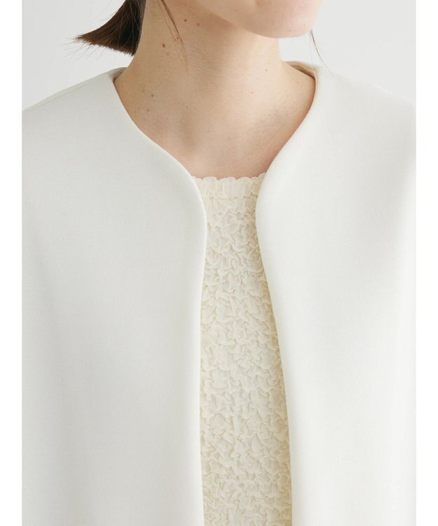 Green Parks ノーカラーポンチジャケット Off White