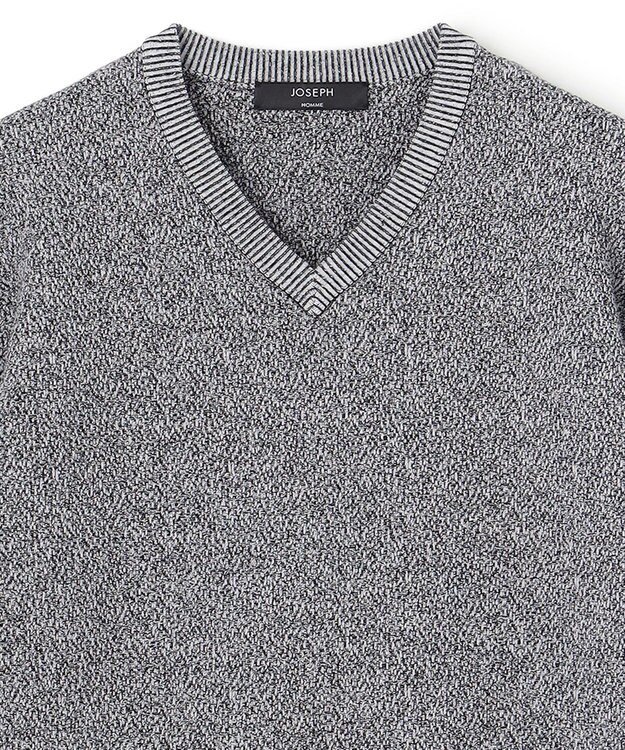 JOSEPH HOMME ライトアムンゼン　Vネック ライトグレー系
