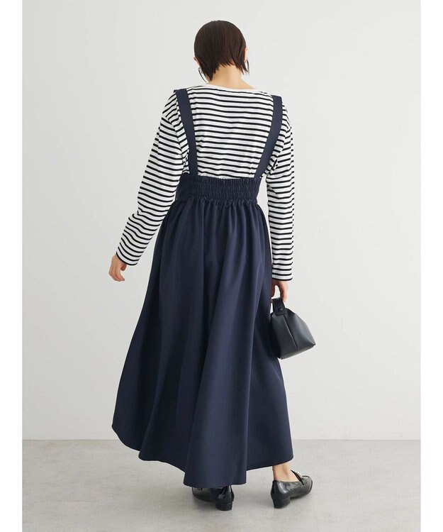 Green Parks ・Ｄｏｕｂｌｅ　Ｆｌａｇｓサスペンダーミリタリースカート Navy