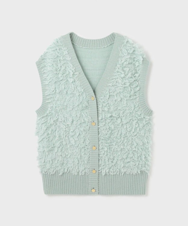 GRACE CONTINENTAL ループニットベスト ライトグリーン