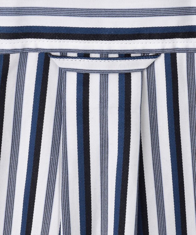 JOSEPH ABBOUD 【オーガニックコットン・柔らかな肌触り】カラーストライプ シャツ サックスブルー系1