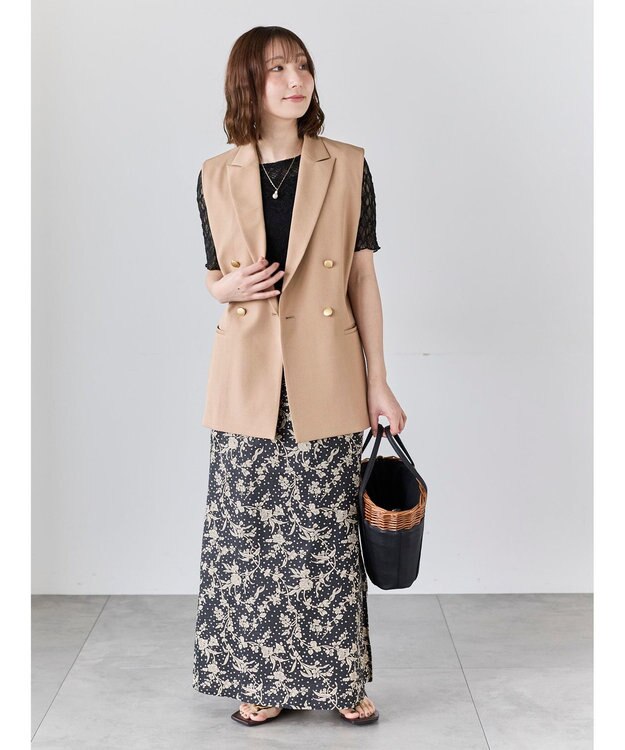 Te chichi 【LIBERTY FABRICS】フレアスカート ブラック