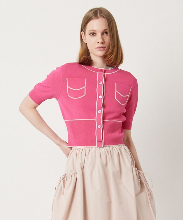 TOCCA 【洗える】SAILOR カーディガン ピンク系