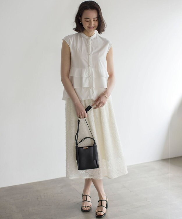 組曲 フェザーチュール スカート オフベージュ系