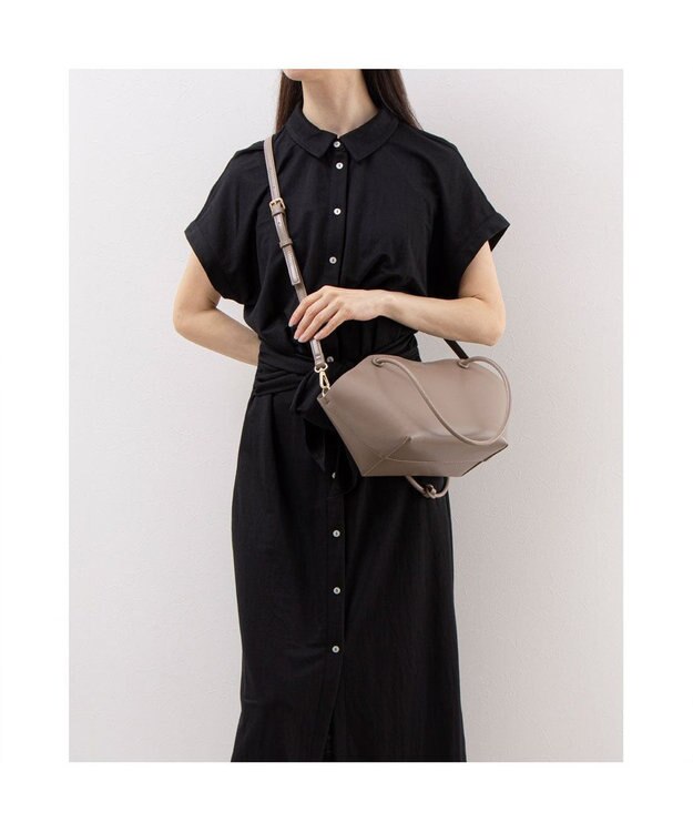 UNBILLION カシュカシュ cachecache / 横長バスケット型2wayトートバッグ オーク