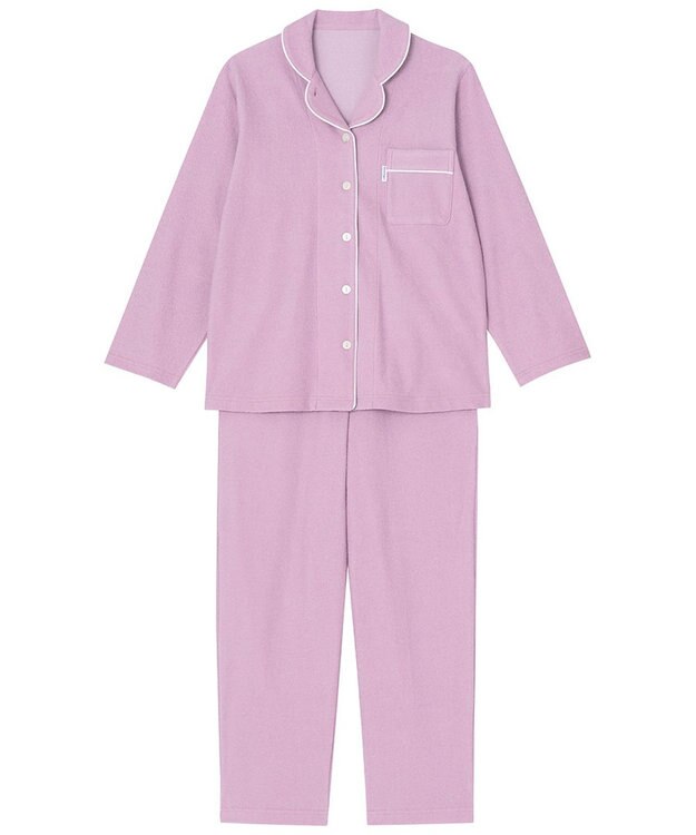ワコール／睡眠科学 【パジャマ】　長袖　長ズボン　綿混　パイル素材　睡眠科学／ワコール　YDX532 ピンク