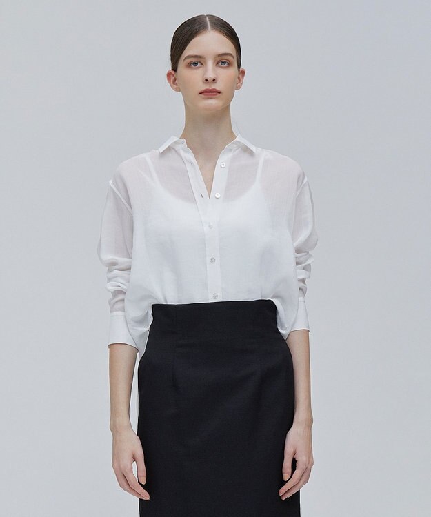 BEIGE， HENRI / オーバーサイズシャツ White