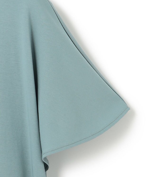 ICB 【接触冷感・UVケア・洗える】 ハイツイストスムース ケープデザインカットソー カデットブルー系