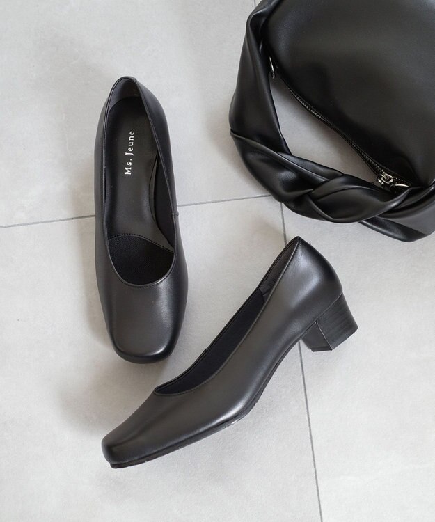 Pointer 日本製 本革シンプルパンプス ブラック