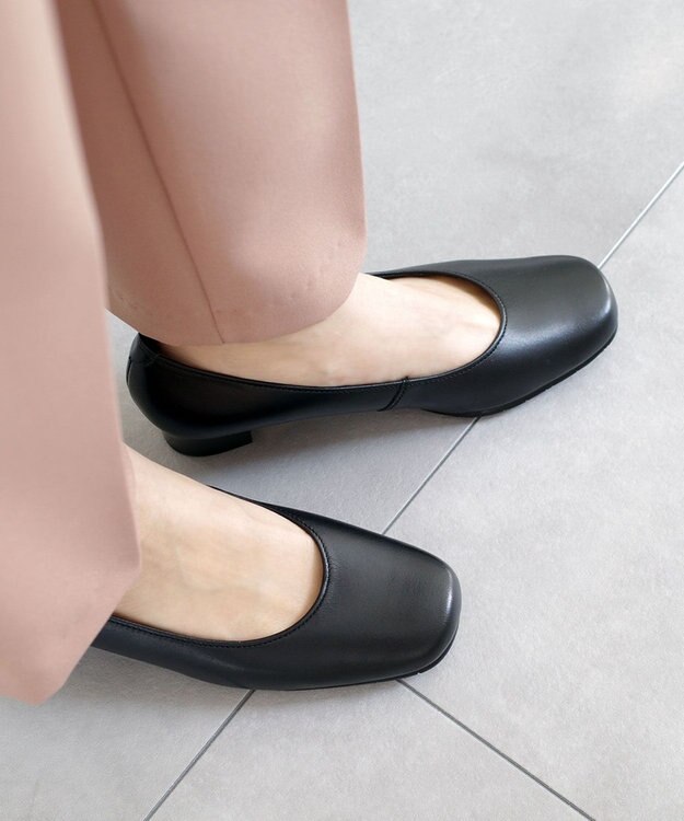 Pointer 日本製 本革シンプルパンプス ブラック