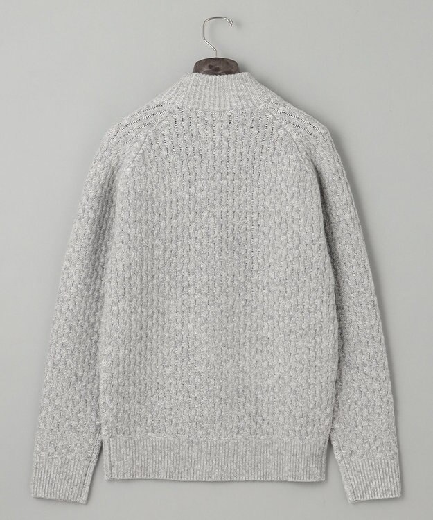 GOTAIRIKU 【LANEROSS】ミドルゲージモックネック ニット ライトグレー系8