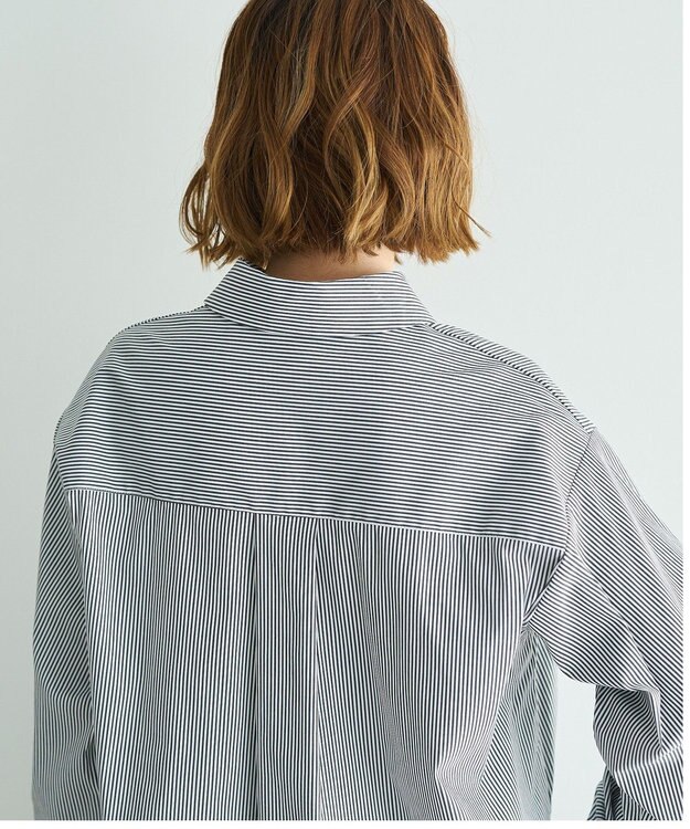 YECCA VECCA スカーフデザインアシメシャツ Stripe