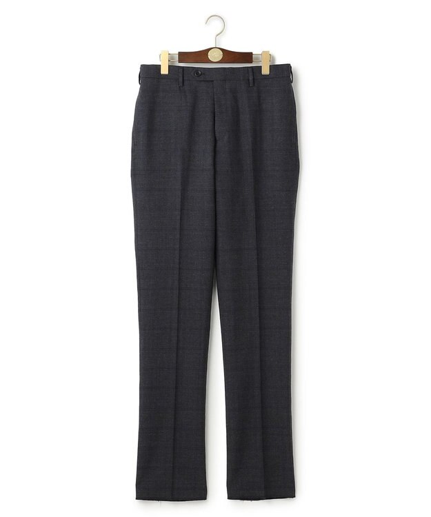 J.PRESS MEN トリートメントウール ストレッチサキソニーチェック スラックス グレー系3