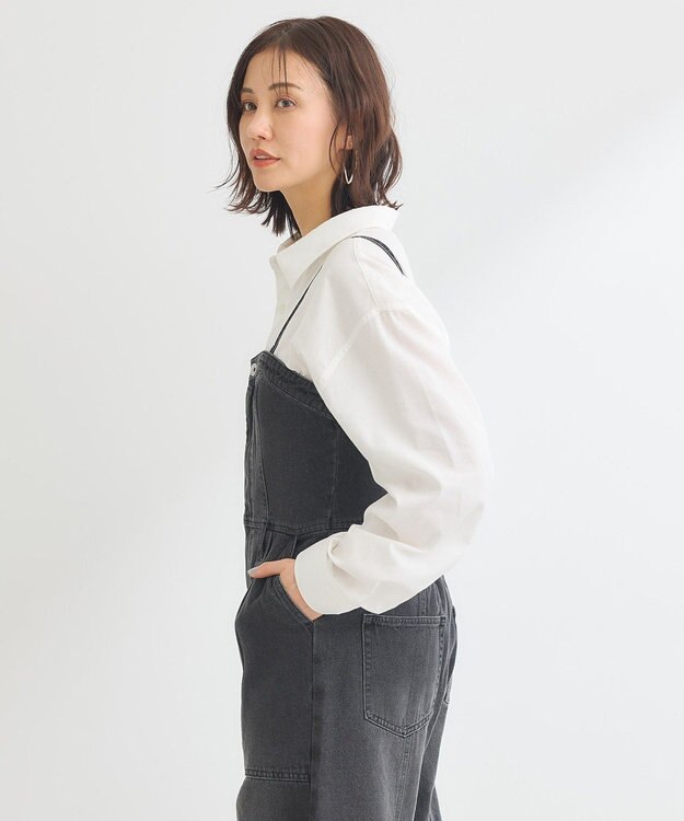 Green Parks ・ＳＵＧＡＲ　ＳＰＯＯＮ　デニムオールインワン Black