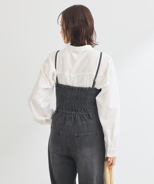 Green Parks ・ＳＵＧＡＲ　ＳＰＯＯＮ　デニムオールインワン Black