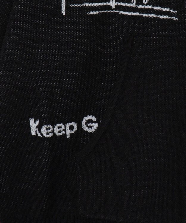 WEGO 【ユニセックス着用ITEM】ジャガードロゴジップパーカー ブラック